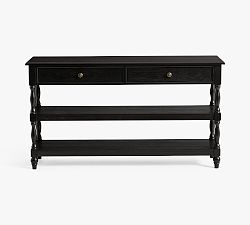 Open Box: Chris Loves Julia Modern Traditional Console Table (54") - Onyx Finish