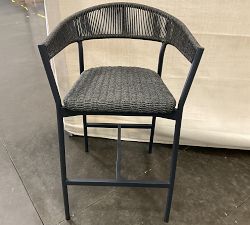 Open Box: Elmore Metal &amp; Rope Outdoor Barstool (30") - Charcoal