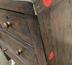 Open Box: Farmhouse 4 Drawer Nightstand (28.5") - Sienna Brown