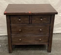 Open Box: Farmhouse 4 Drawer Nightstand (28.5") - Sienna Brown