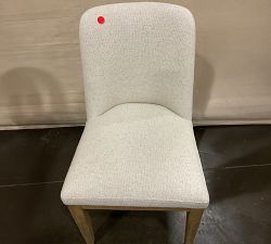 Open Box: Layton Upholstered Side Dining Chair - Performance Boucle Oatmeal, Seadrift Legs