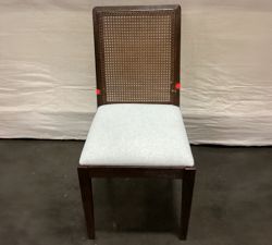 Open Box: Monty Cane Dining Chair - Performance Boucle Oatmeal, Vintage Amber