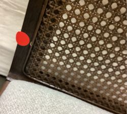 Open Box: Monty Cane Dining Chair - Performance Boucle Oatmeal, Vintage Amber