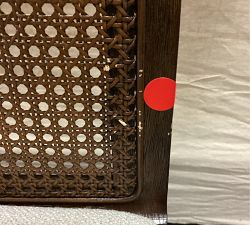 Open Box: Monty Cane Dining Chair - Performance Boucle Oatmeal, Vintage Amber