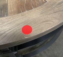 Open Box: Parquet Round Reclaimed Wood Round Coffee Table (36") - Rustic Distressed, Distressed Matte