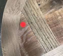 Open Box: Parquet Round Reclaimed Wood Round Coffee Table (36") - Rustic Distressed, Distressed Matte