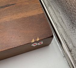Open Box: Reed Rectangular Coffee Table (36") - Antique Umber