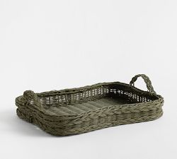 Chris Loves Julia Woven Handled Tray