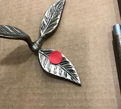 Open Box: Botanical Forged-Iron Lantern Pendant (20") - Antique Brass