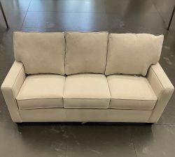 Open Box: Buchanan Square Arm Sleeper Sofa, Queen - Performance Pebble Weave Flax