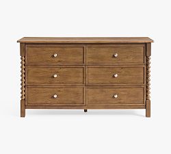 Open Box: Chris Loves Julia Stacked Ball Wide Dresser (62") - Kindle Brown