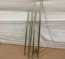 Open Box: Everson Double Curtain Rod, 96"-120"L,  (1.25" Diam.) -Brass