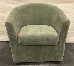 Open Box: Hyde Upholstered Swivel Chair - Performance Casual Chenille Dark Moss