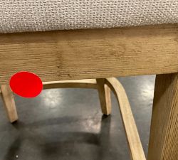 Open Box: Layton Upholstered Counter Stool (25") - Performance Heathered Basketweave Alabaster White, Seadrift