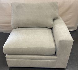 Open Box: Pearce Modern Square Arm Right Armchair (40"W x 38"H) - Performance Casual Chenille Parchment