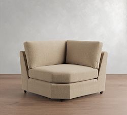 Open Box: Pearce Modern Square Arm Wedge - Performance Casual Chenille Parchment, Espresso Legs