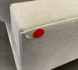 Open Box: Pearce Modern Square Arm Wedge - Performance Casual Chenille Parchment, Espresso Legs