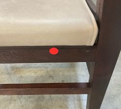 Open Box: Segura Leather Dining Side Chair - Statesville Pebble, Coffee Bean Finish