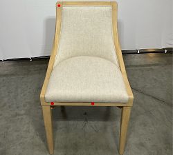 Open Box: Vintners Upholstered Wood Frame Dining Chair -  Rustic Linen Parchment, Savanna