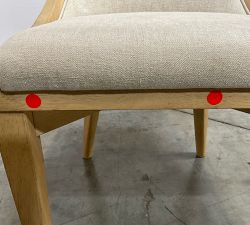 Open Box: Vintners Upholstered Wood Frame Dining Chair -  Rustic Linen Parchment, Savanna