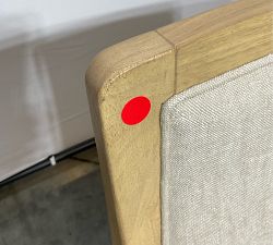 Open Box: Vintners Upholstered Wood Frame Dining Chair -  Rustic Linen Parchment, Savanna