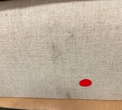 Open Box: York Square Arm Deep Seat Grand Sofa with Bench (95") - Performance Everydaylinen Oatmeal, Espresso Legs