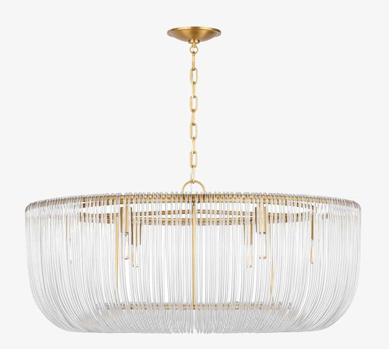 Ranae Glass Round Chandelier (28"-42") by Pottery Barn