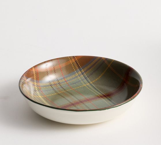 Woodrow Plaid Stoneware Cereal Bowls - Set of 4