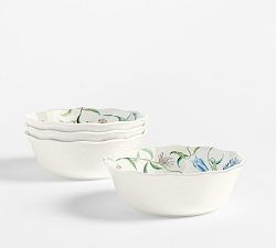 Monique Lhuillier Summer Blossom Outdoor Melamine Cereal Bowls - Set of 4
