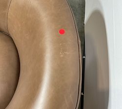 Open Box: Baldwin Leather Swivel Armchair - Churchfield Chocolate