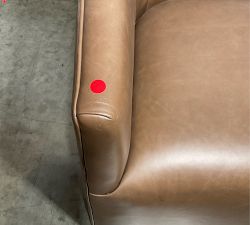 Open Box: Baldwin Leather Swivel Armchair - Churchfield Chocolate