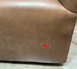 Open Box: Baldwin Leather Swivel Armchair - Churchfield Chocolate