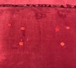 Open Box: Carmel Square Arm Upholstered Right Loveseat with Bench - Faux Mohair Velvet Merlot