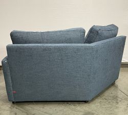 Open Box: Pearce Square Arm Right Cuddle Chaise - Performance Heathered Tweed Indigo