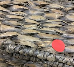 Open Box: Seagrass Handcrafted Divided Hamper - Gray Wash