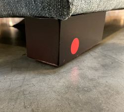Open Box: Turner Upholstered Ottoman without Nailheads - Performance Casual Chenille Slate
