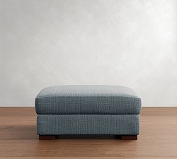 Open Box: Turner Upholstered Ottoman without Nailheads - Performance Casual Chenille Slate