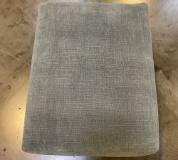 Open Box: Turner Upholstered Ottoman without Nailheads - Performance Casual Chenille Slate