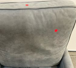 Open Box: Tyler Square Arm Leather Manual Tall Recliner without Nailheads (41") - Keystone Azure, Seadrift