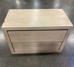 Open Box: Cayman Wide Nightstand without Glass Top (33") - Biscotti
