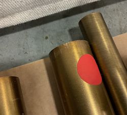 Open Box: Somorset Hidden Connection Double Curtain Rod (96"-120", 1.25" Dia) - Burnished Brass