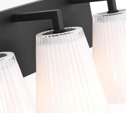 Wilbert Fluted Glass Triple Sconce (7")