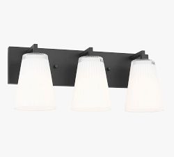 Wilbert Fluted Glass Triple Sconce (7")