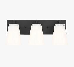Wilbert Fluted Glass Triple Sconce (7")