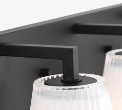 Wilbert Fluted Glass Triple Sconce (7")