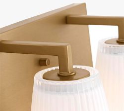 Wilbert Fluted Glass Triple Sconce (7")