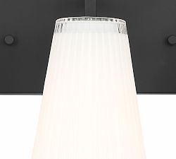 Wilbert Fluted Glass Triple Sconce (7")
