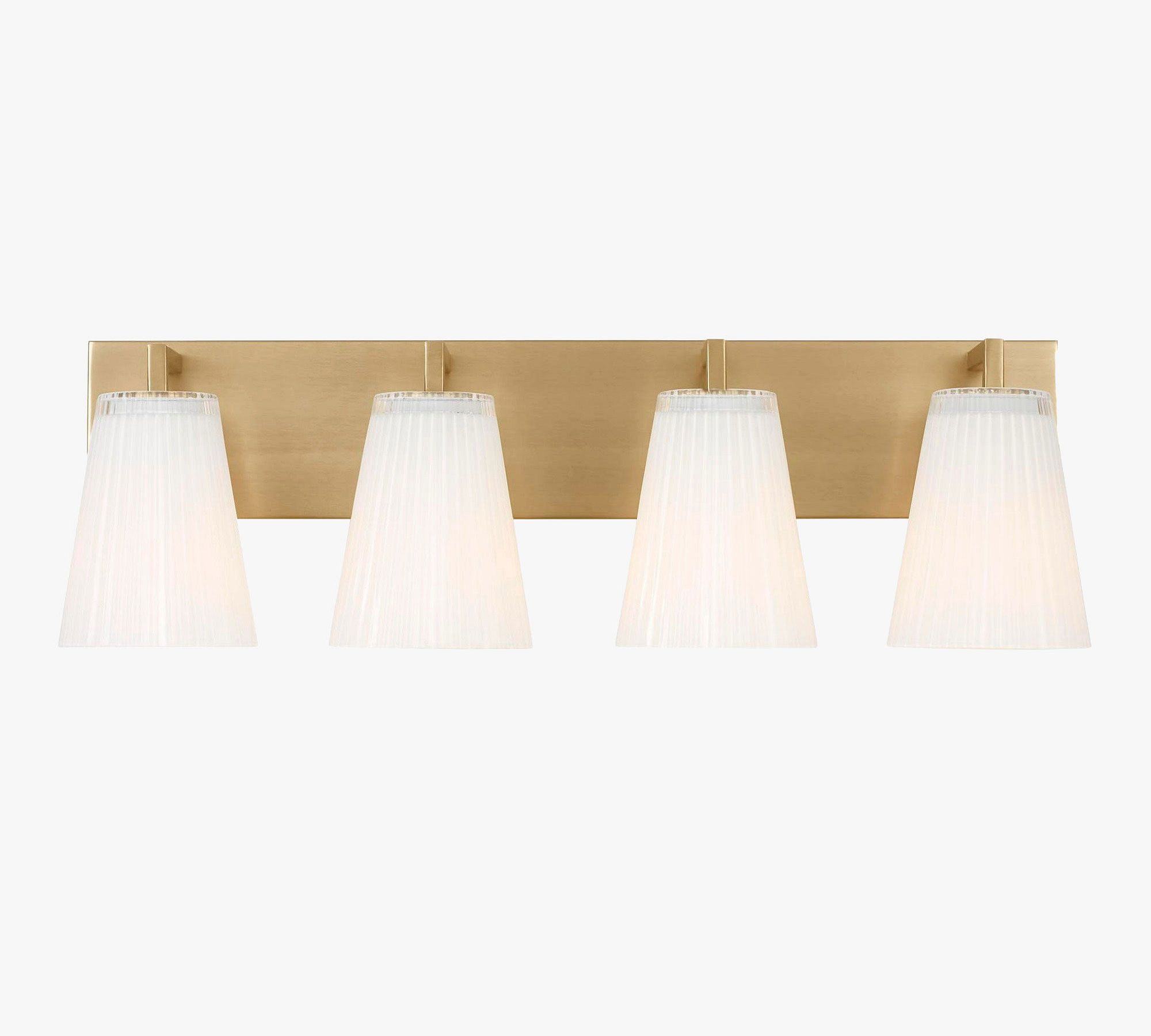 Wilbert Fluted Glass Quadruple Sconce (7") - thumbnail 4