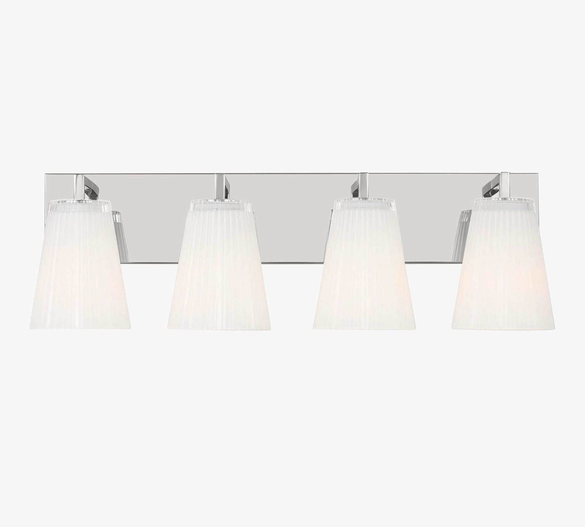 Wilbert Fluted Glass Quadruple Sconce (7")