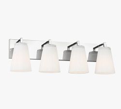 Wilbert Fluted Glass Quadruple Sconce (7")